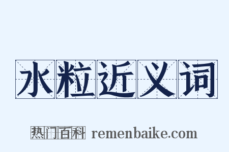 水粒近义词是什么意思的图片